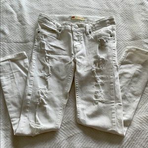 Levi Strauss & co 710 super skinny jeans in white